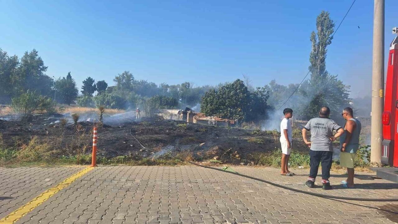 Selçuk’ta sazlık alanda yangın paniği