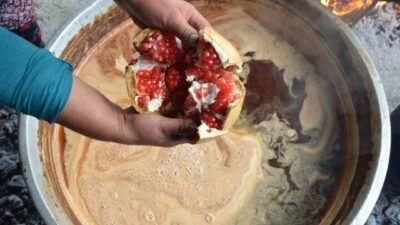 Aydın’ın Efeler ilçesi Dağeymiri Mahallesi’nde nar ekşisi üretimi, dededen kalma