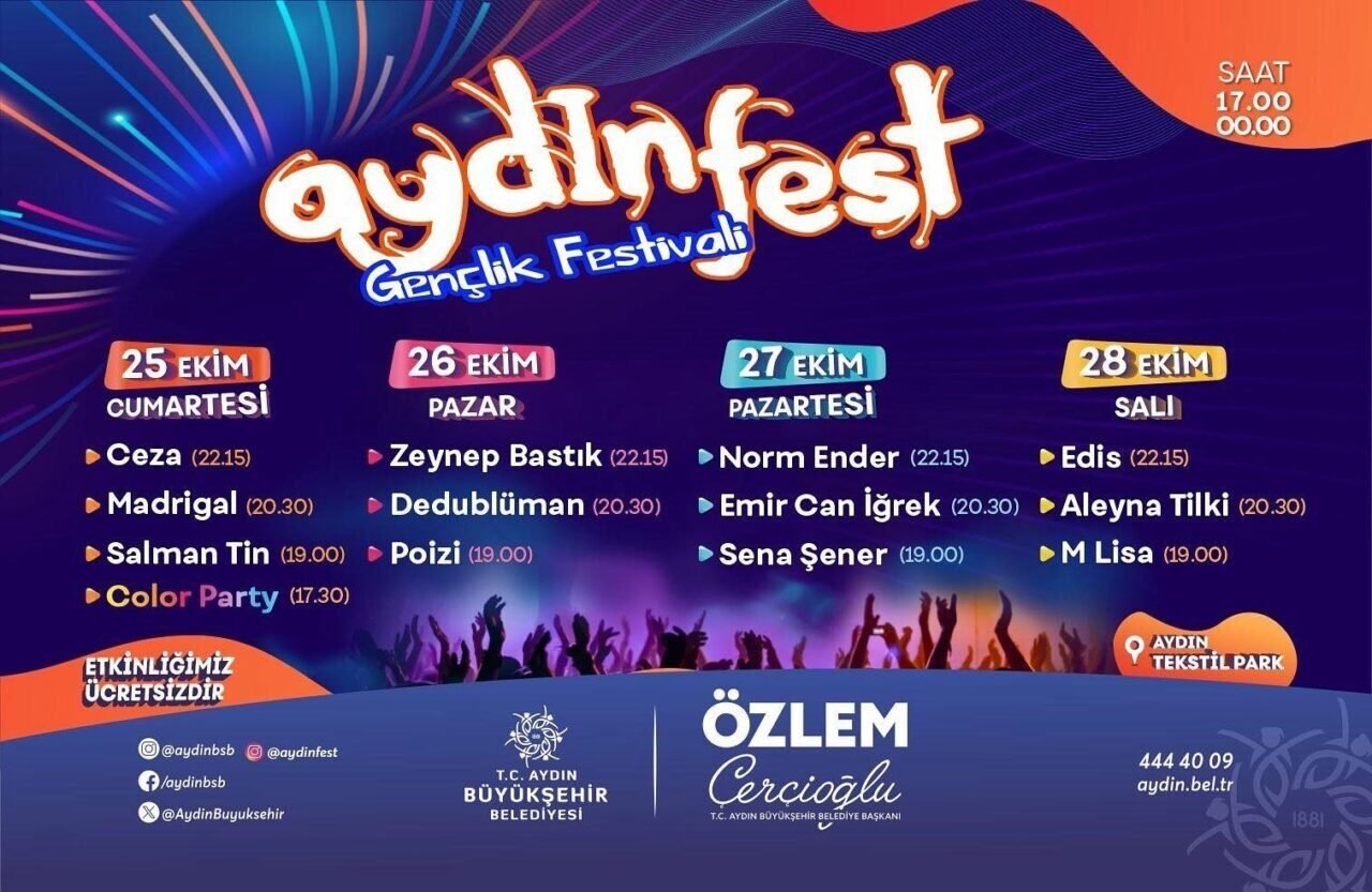 Aydınfest 25 Ekim’de başlıyor