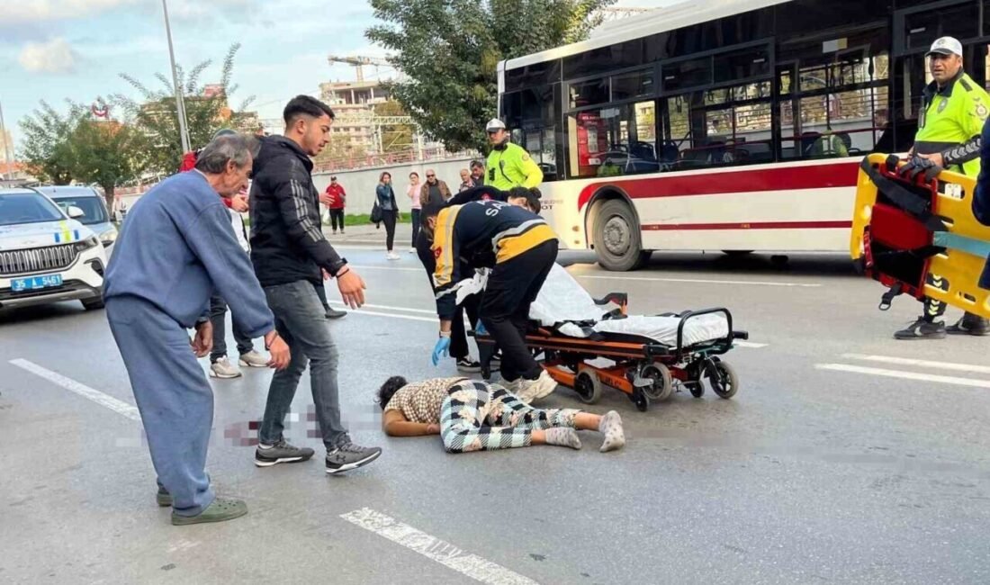 Belediye otobüsünün çarptığı kadın ağır yaralandı İzmir’in Konak ilçesinde yolun karşısına geçmek isteyen bir kadına belediye