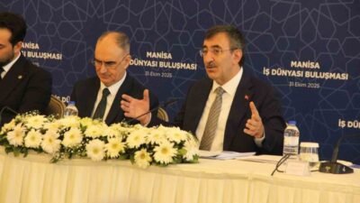 Manisa’da iş dünyasıyla buluşan Cumhurbaşkanı Yardımcısı Cevdet Yılmaz, Türkiye’nin yeni