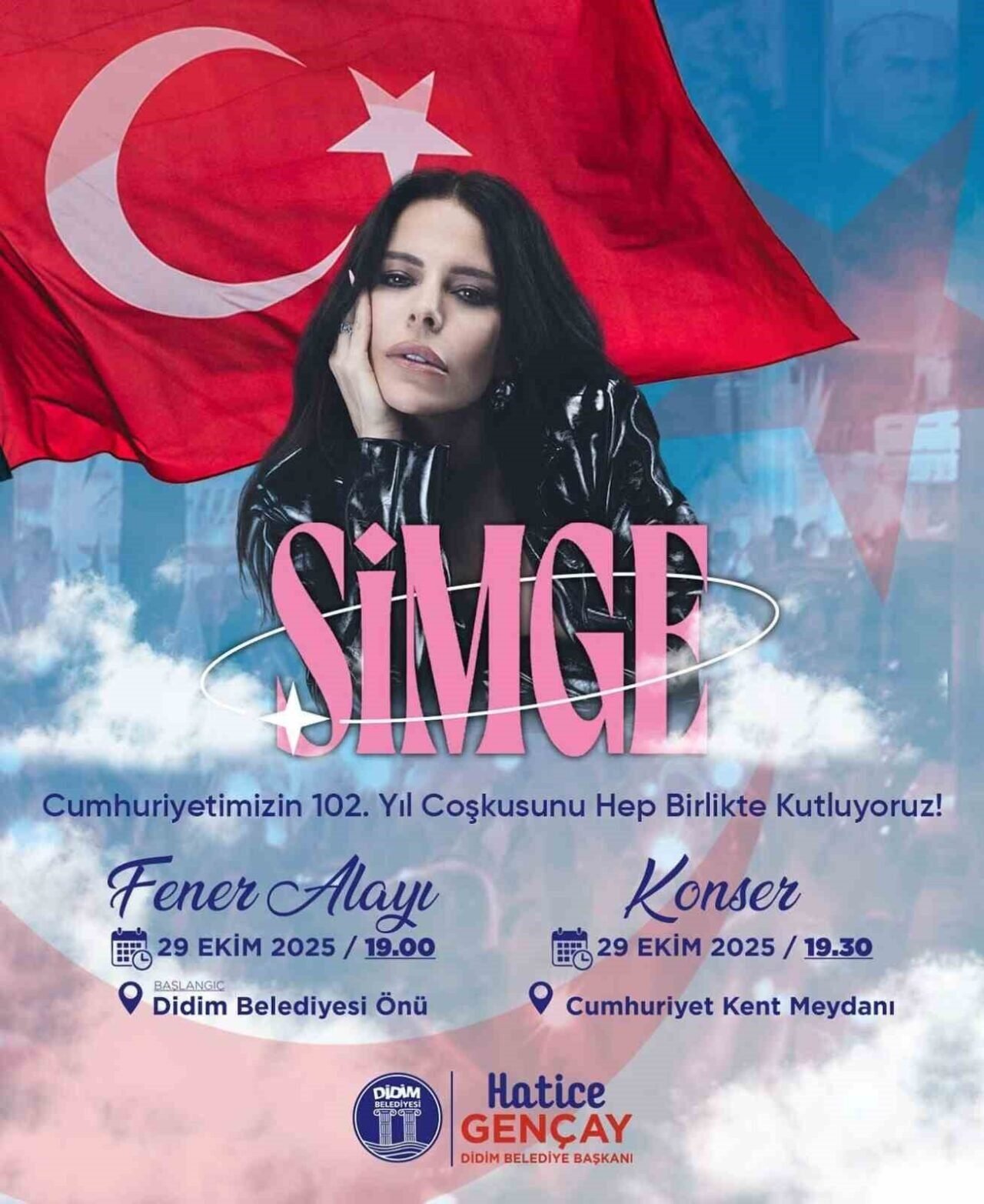 Didim’de 29 Ekim Cumhuriyet Bayramı Simge konseri ile kutlanacak Didim’de 29 Ekim Cumhuriyet Bayramı Simge konseri ile kutlanacak