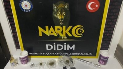 Aydın’ın Didim ilçesinde polis ekiplerince gerçekleştirilen operasyonda uyuşturucu madde ticareti