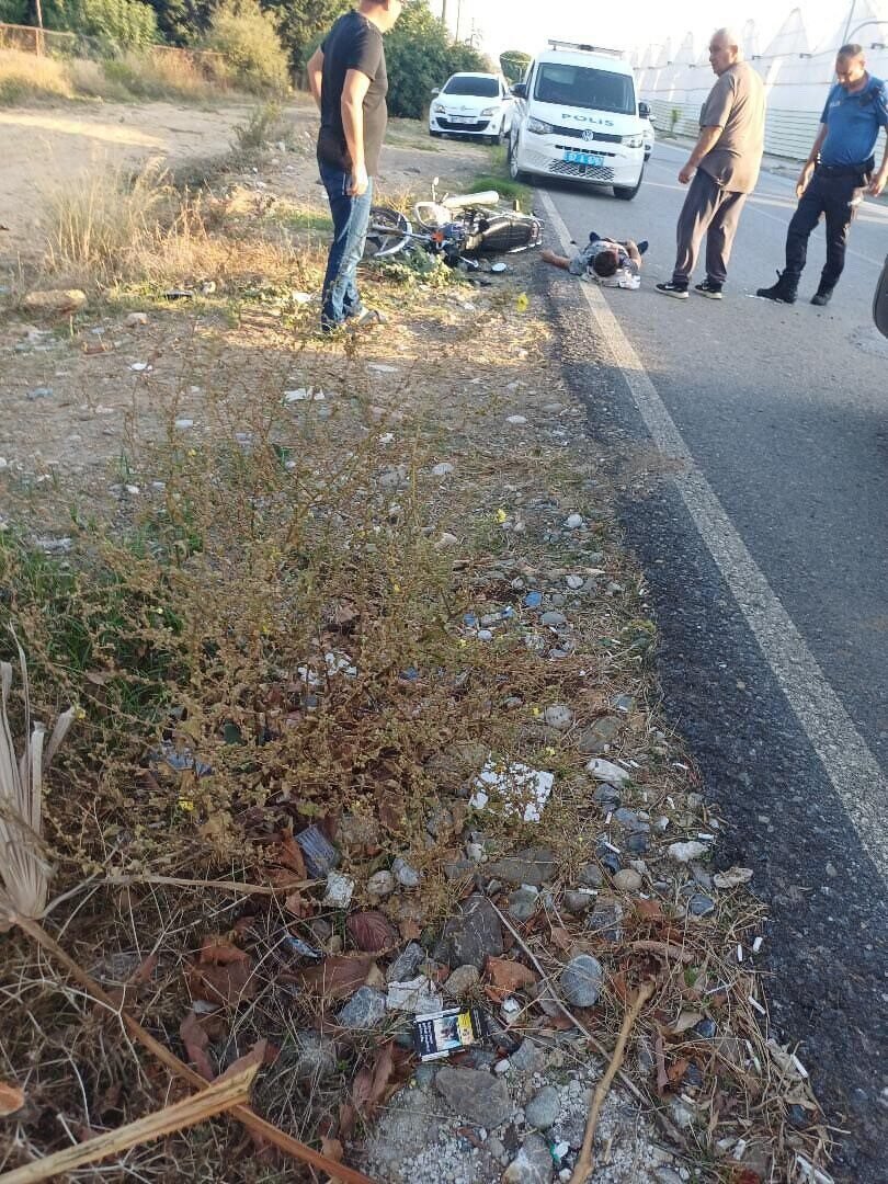 Gazipaşa’da motosikletle otomobil çarpıştı: 1 yaralı