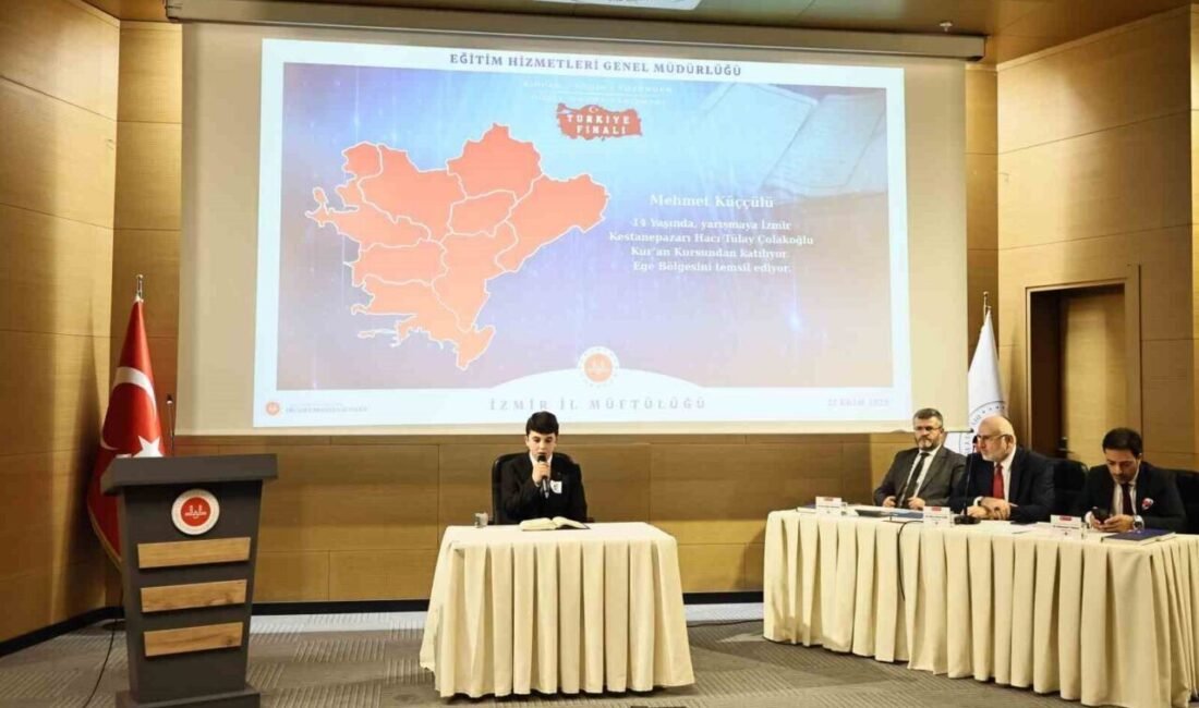 Kur’an-ı Kerim’i güzel okuma yarışmasının Türkiye finali İzmir’de yapıldı Diyanet İşleri Başkanlığı Eğitim Hizmetleri Genel Müdürlüğü tarafından düzenlenen “Hafızlık