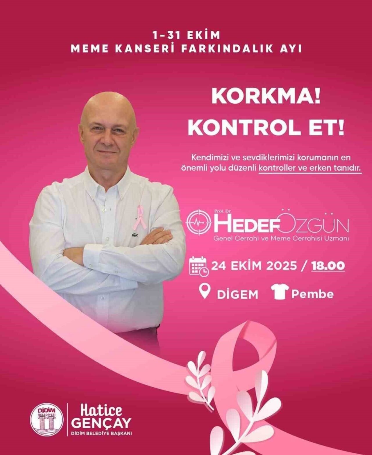 Meme kanseri farkındalık etkinliği düzenlenecek Meme kanseri farkındalık etkinliği düzenlenecek