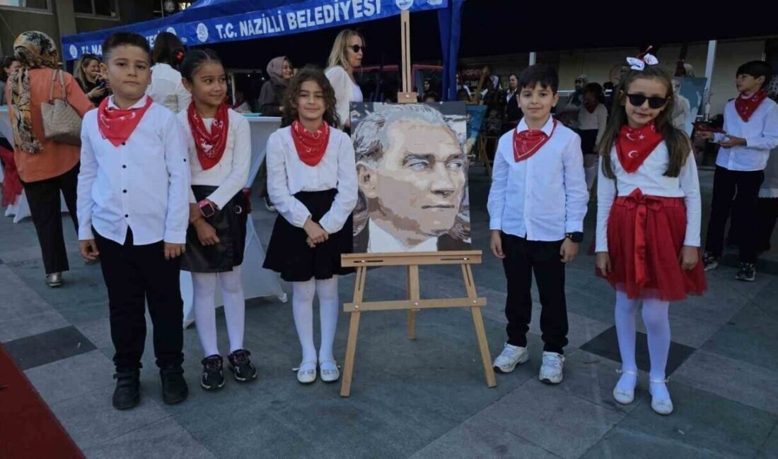 Nazilli’de ‘Cumhuriyet Çocukları Resim Sergisi’ açıldı Aydın’ın Nazilli ilçesinde 29 Ekim Cumhuriyet Bayramı Coşkusu başladı. Resmi