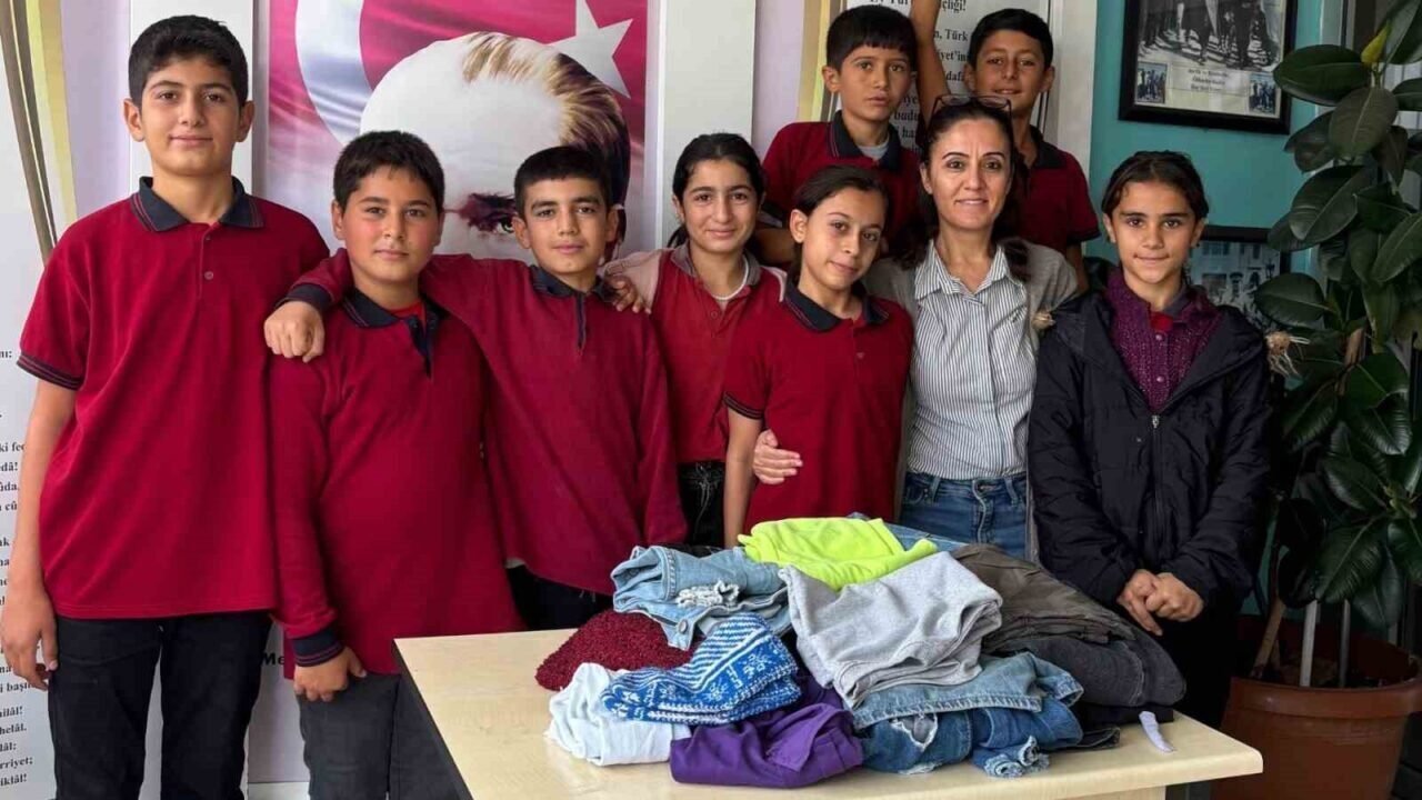 Ozanca’da ortaokulu öğrencilerinden gönüllere dokunan yardım eli