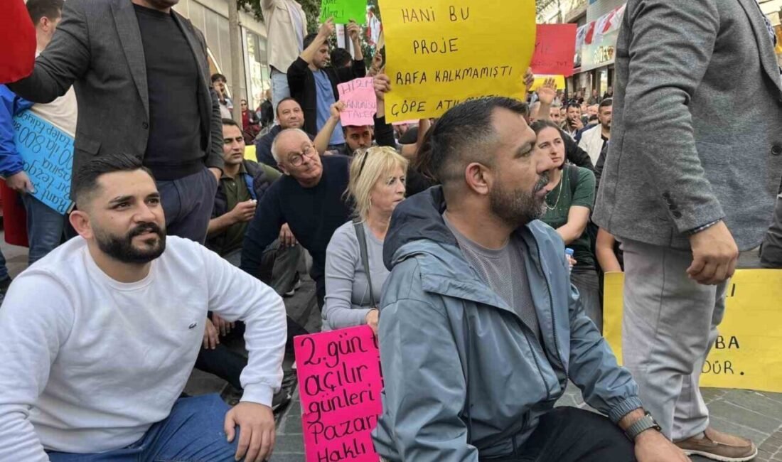 Pazarcı esnafından Karşıyaka’da oturma eylemi İzmir’in Karşıyaka ilçesinde pazarcı esnafı, Bostanlı Pazarı’nın haftada iki güne