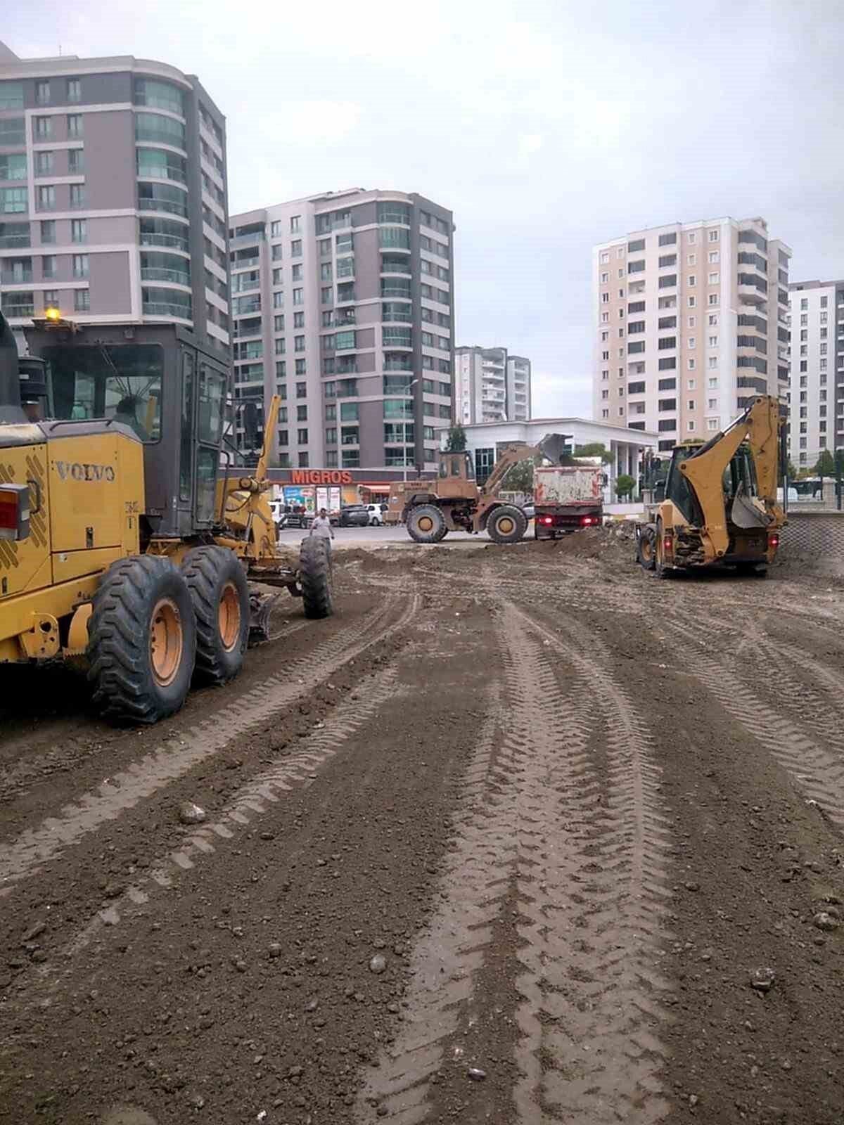 Söke yeni Hükümet Konağı çevresinde yol düzenleme çalışması